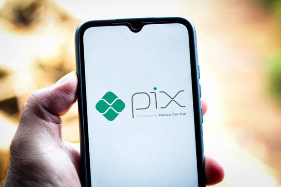 Telefone com app do Pix